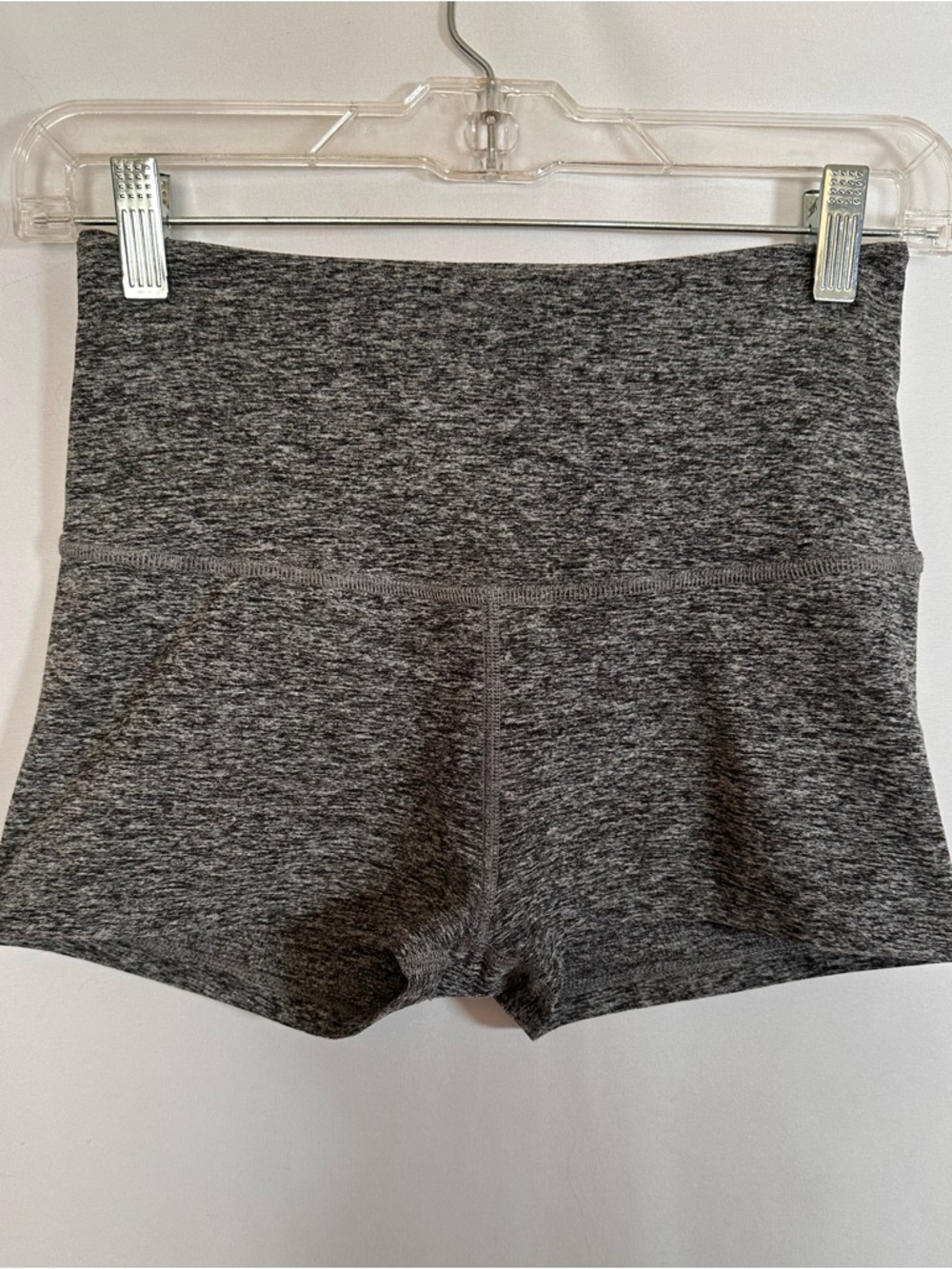Beyond Yoga Spacedye Circuit High Waisted Shorts Black White Gray Medium